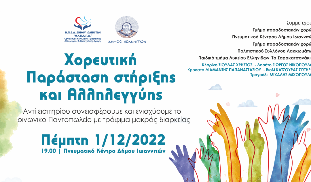 Δελτίο Τύπου Ο.Κ.Π.Α.Π.Α.: “Ημέρα Αγάπης & Προσφοράς – Μουσικοχορευτική Παράσταση Στήριξης & Αλληλεγγύης”